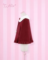 画像10: 【ToAlice】C689ハートポケットポンチョ風コート (10)