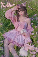画像12: 【Last one】【ToAlice】C6999初恋少女レースアップミニ丈スリングワンピース【30％OFF】 (12)