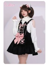 画像34: 【ToAlice】C6777ショルダーチュールリブハイネックニットトップス【30%OFF】 (34)