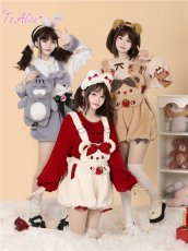 画像16: 【ToAlice】C7096 SweetStrawberryベアサロペットかぼちゃパンツ【30%OFF】 (16)