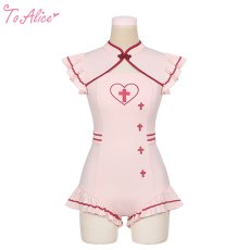 画像1: 【ToAlice】C7184ナース×チャイナ水着【30%OFF】 (1)