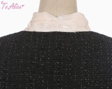 画像7: 【ToAlice】C7426リボンレイヤード風ツイードワンピース【30%OFF】 (7)