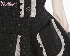 画像9: 【ToAlice】C7426リボンレイヤード風ツイードワンピース【30%OFF】 (9)