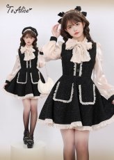 画像16: 【ToAlice】C7426リボンレイヤード風ツイードワンピース【30%OFF】 (16)