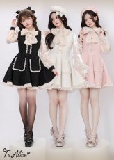 画像11: 【ToAlice】C7426リボンレイヤード風ツイードワンピース【30%OFF】 (11)