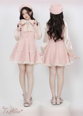 画像21: 【ToAlice】C7426リボンレイヤード風ツイードワンピース【30%OFF】 (21)