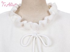 画像4: 【ToAlice】C7436ポンポンリボン付きあったかトップス【30%OFF】 (4)