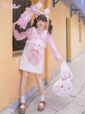 画像12: 【Last one】【ToAlice】P834ゆめかわうさぎフェイス２Wayバッグ (12)