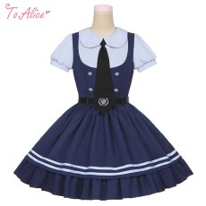画像3: 【ToAlice】C7667ポリスレイヤード風ワンピース (3)