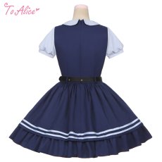 画像4: 【ToAlice】C7667ポリスレイヤード風ワンピース (4)