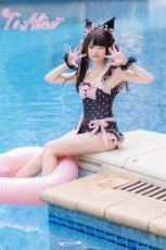 画像13: 【ToAlice】レトロドットワンピース水着【30%OFF】 (13)