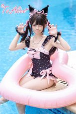 画像14: 【ToAlice】レトロドットワンピース水着【30%OFF】 (14)