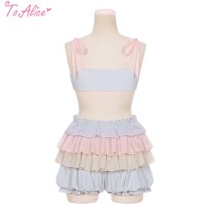 画像3: 【ToAlice】パステルティアードビキニ【30%OFF】 (3)