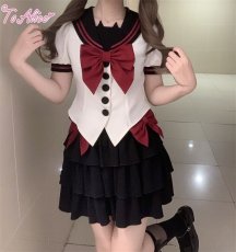 画像8: 【ToAlice】C7890小悪魔猫セーラートップス【50％OFF】 (8)