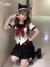 画像9: 【ToAlice】C7890小悪魔猫セーラートップス【50％OFF】 (9)