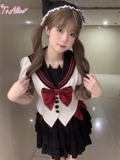 画像12: 【ToAlice】C7890小悪魔猫セーラートップス【50％OFF】 (12)