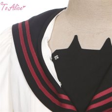 画像4: 【ToAlice】C7890小悪魔猫セーラートップス【50％OFF】 (4)