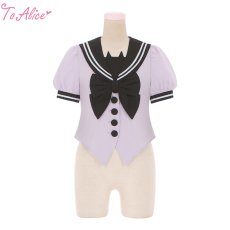 画像3: 【ToAlice】C7890小悪魔猫セーラートップス【30％OFF】 (3)