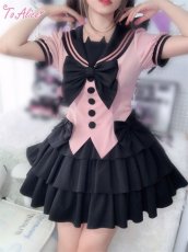 画像17: 【ToAlice】C7890小悪魔猫セーラートップス【50％OFF】 (17)