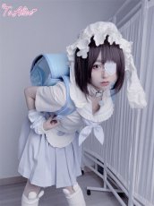 画像15: 【Last one】【ToAlice】C7893ハーフエプロン付き水色プリーツスカート【50％OFF】 (15)