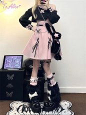 画像6: 【Last one】【ToAlice】C7912ハートアシンメトリートップス＆ノースリーブワンピセット【50％OFF】 (6)