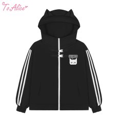 画像1: 【Last one】【ToAlice】C7935 MEOWねこみみ裏起毛パーカー【30%OFF】 (1)
