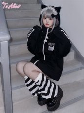 画像3: 【Last one】【ToAlice】C7935 MEOWねこみみ裏起毛パーカー【30%OFF】 (3)
