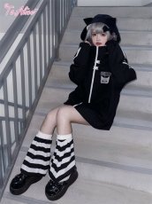 画像4: 【Last one】【ToAlice】C7935 MEOWねこみみ裏起毛パーカー【30%OFF】 (4)