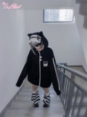 画像7: 【Last one】【ToAlice】C7935 MEOWねこみみ裏起毛パーカー【30%OFF】 (7)
