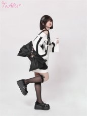画像7: 【ToAlice】C7951クロスオフショルフレア袖ミニ丈ワンピース【50％OFF】 (7)