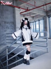 画像6: 【ToAlice】C7951クロスオフショルフレア袖ミニ丈ワンピース【50％OFF】 (6)