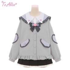 画像2: 【ToAlice】C8028【DC】Lovely Heartボックスプリーツスカパン【50％OFF】 (2)