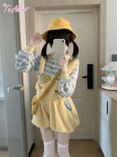 画像16: 【送料無料】C8073ことり幼稚園もこもこバルーンサロペットパンツ《予約受付》 (16)