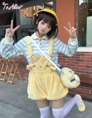 画像5: 【ToAlice】C8073ことり幼稚園もこもこバルーンサロペットパンツ【30%OFF】 (5)