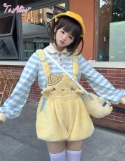 画像6: 【ToAlice】C8073ことり幼稚園もこもこバルーンサロペットパンツ【30%OFF】 (6)