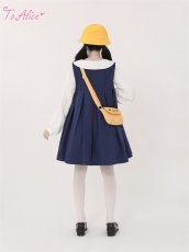 画像10: 【ToAlice】C8085ことり幼稚園長袖ボックスプリーツワンピース (10)