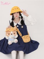 画像11: 【ToAlice】C8085ことり幼稚園長袖ボックスプリーツワンピース (11)