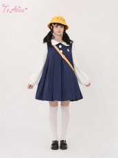 画像9: 【ToAlice】C8085ことり幼稚園長袖ボックスプリーツワンピース (9)