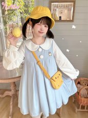 画像16: 【ToAlice】C8085ことり幼稚園長袖ボックスプリーツワンピース (16)
