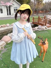 画像18: 【ToAlice】C8085ことり幼稚園長袖ボックスプリーツワンピース (18)