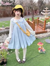 画像19: 【ToAlice】C8085ことり幼稚園長袖ボックスプリーツワンピース (19)