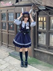 画像14: 【ToAlice】C8090レイヤード風長袖ポリスワンピース (14)