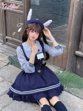 画像12: 【ToAlice】C8090レイヤード風長袖ポリスワンピース (12)
