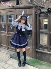 画像9: 【ToAlice】C8090レイヤード風長袖ポリスワンピース (9)