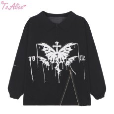 画像1: 【ToAlice】C8113ダメージバタフライニットワンピース【30%OFF】 (1)