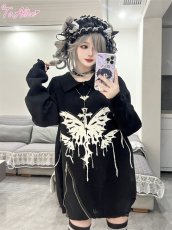 画像4: 【ToAlice】C8113ダメージバタフライニットワンピース【30%OFF】 (4)