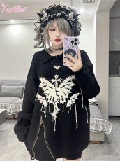 画像5: 【ToAlice】C8113ダメージバタフライニットワンピース【30%OFF】 (5)