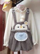 画像6: 【ToAlice】C8215もこもこペンギンエプロン付きサロペットかぼちゃパンツ【30%OFF】 (6)