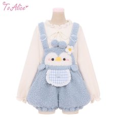 画像2: 【ToAlice】C8216リボン付きあったかトップス【30%OFF】 (2)