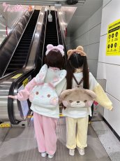 画像10: 【Last one】【ToAlice】P834ゆめかわうさぎフェイス２Wayバッグ (10)